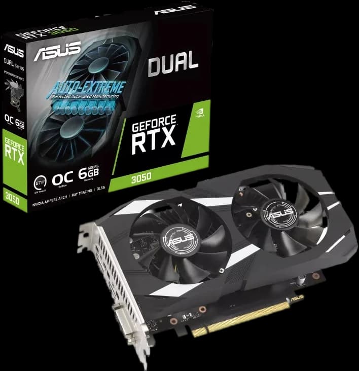 Tarjeta gráfica RTX 3050 6GB ASUS Dual