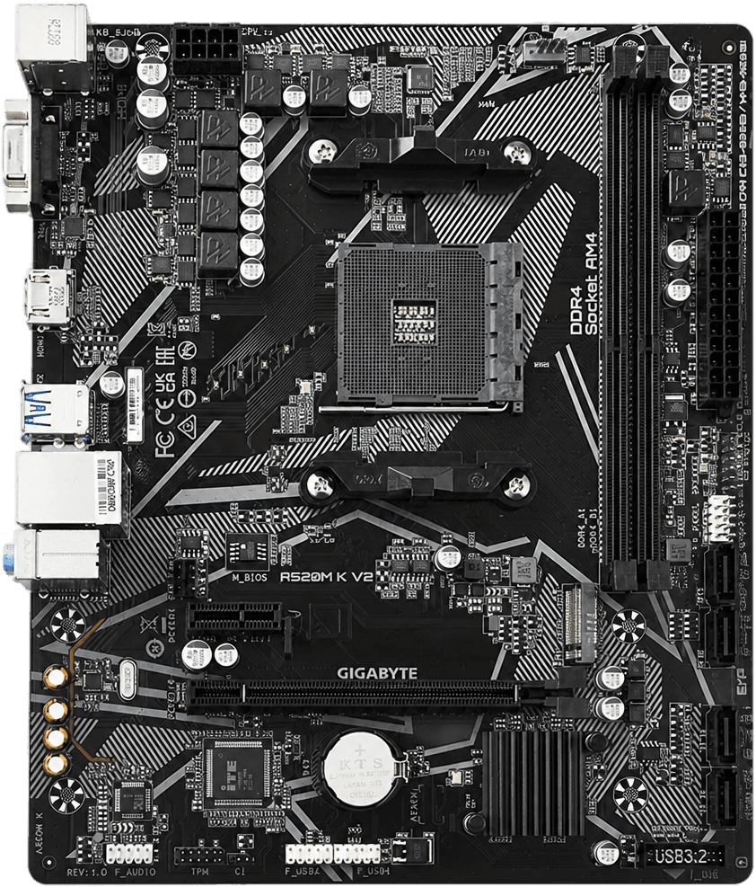 Placa Madre A520 AM4 mATX Gigabyte K V2