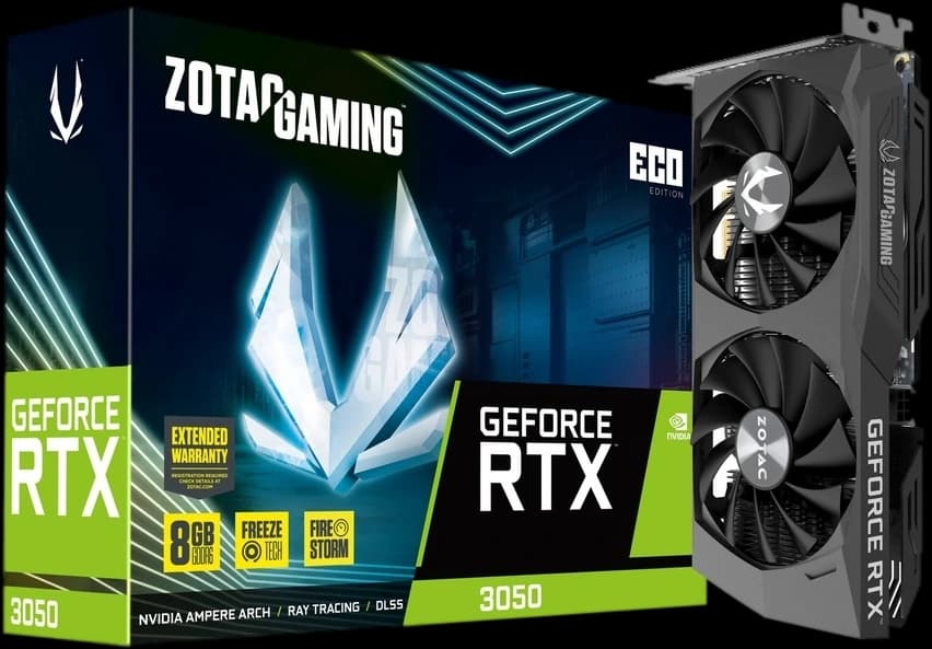 Tarjeta gráfica RTX 3050 8GB Zotac ECO