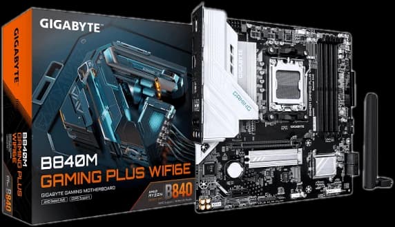Placa Madre B840 AM5 mATX Gigabyte GAMING PLUS WIFI6E