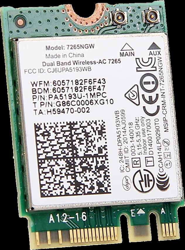 Tarjeta WiFi AC1200 7265NGW 1200Mbps Bluetooth 4,2 M.2 802.11AC Tarjeta inalámbrica de doble banda 2,4G 5G AC7265 - AliE