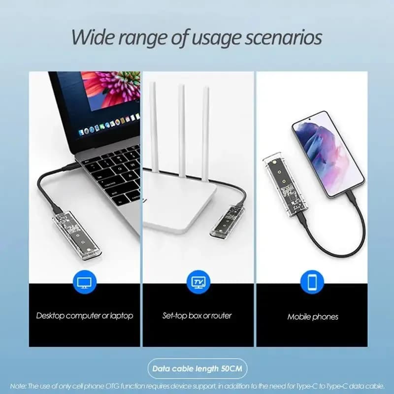 Carcasa M.2 NGFF/NVME a USB 3.0 Tipo C 5 Gbps SATA