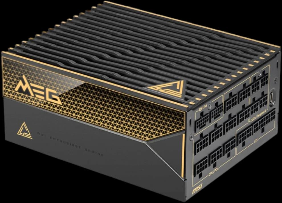 Fuente de poder 1600W 80+ Titanium MSI Ai1600T PCIE5
