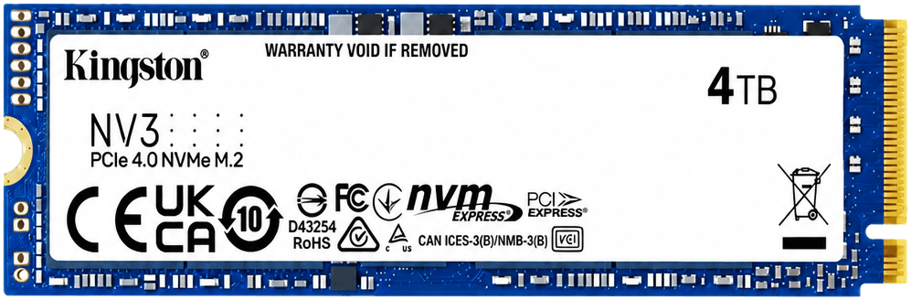 Disco SSD 4TB M.2 NVMe 6000MB/s Kingston NV3