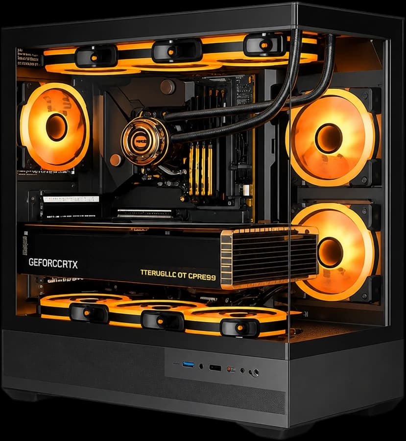 Gabinete ATX 6 fan RGB EsGaming BK01